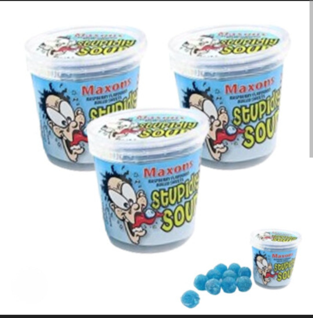 Maxons Stupidly Sour Raspberry Boiled Sweets British