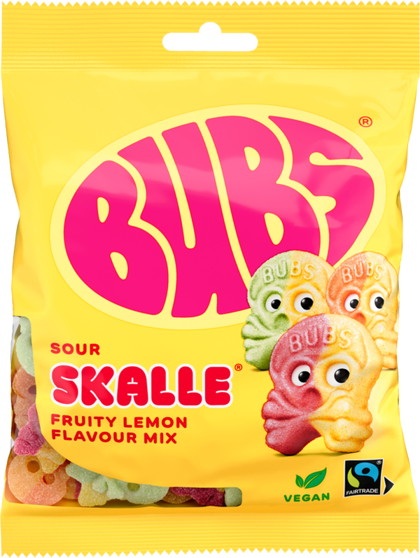 Bubs Sour Skalle Lemon Raspberry
