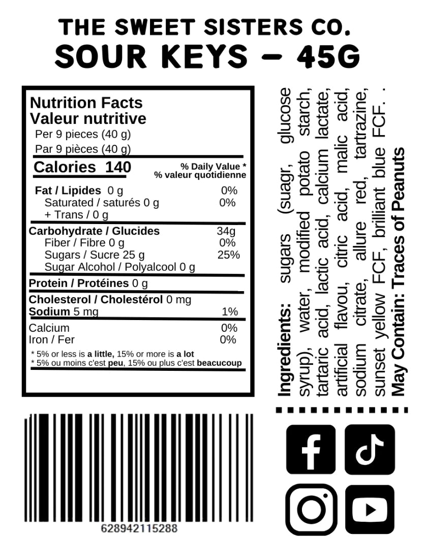 Freeze Dried Sour Keys