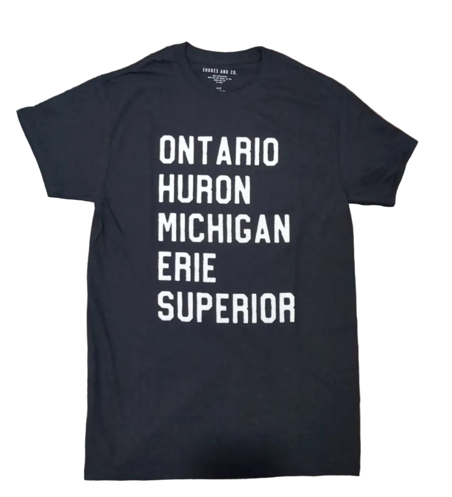 Shores & Co. Black Great Lakes T-Shirt