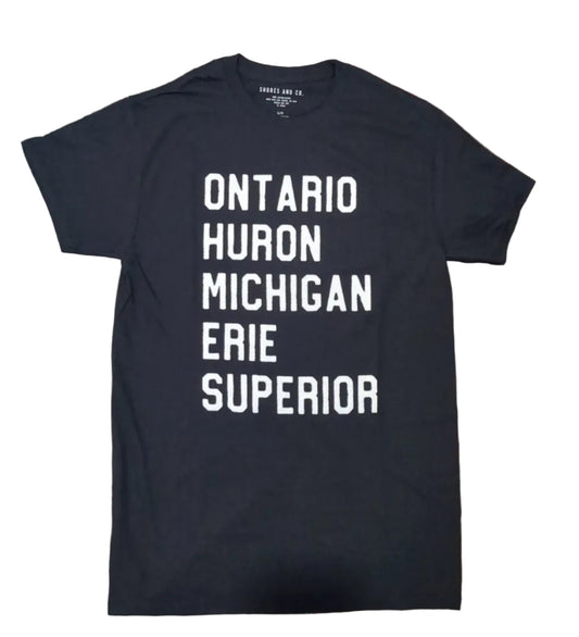 Shores & Co. Black Great Lakes T-Shirt