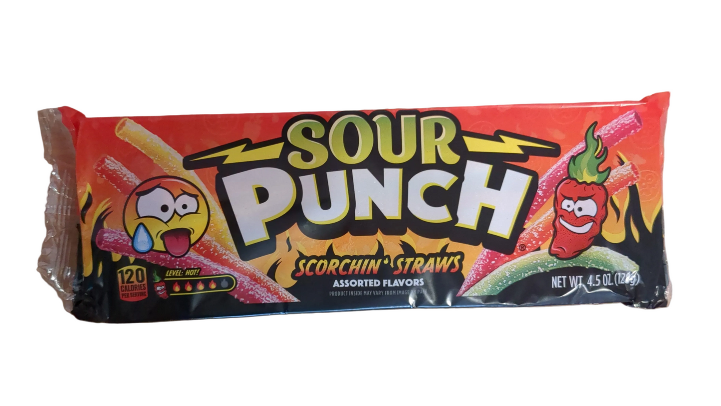 Sour Punch Scorchin' Straws