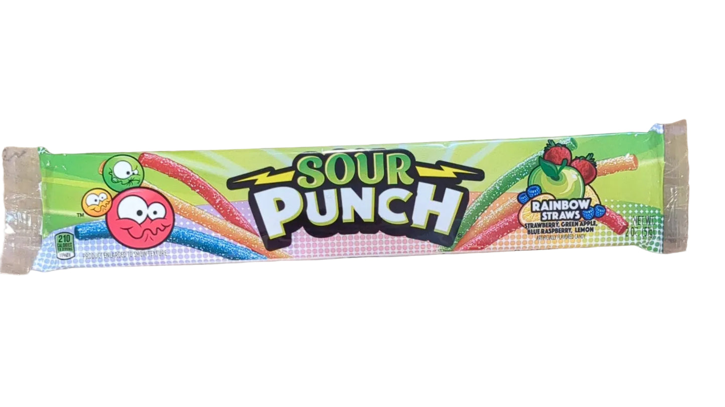 Sour Punch Rainbow Straws